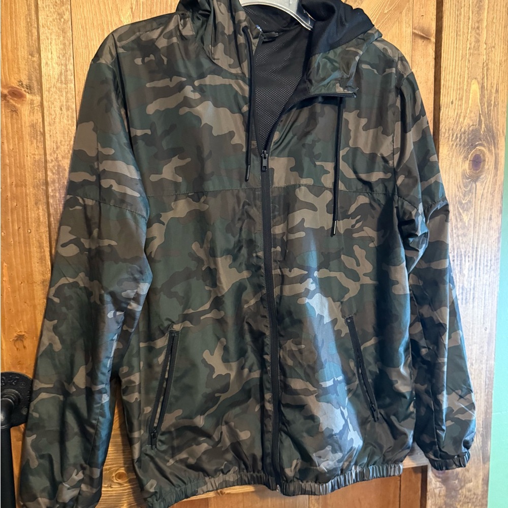 Divided Men's Camouflage Military Rain Jacket